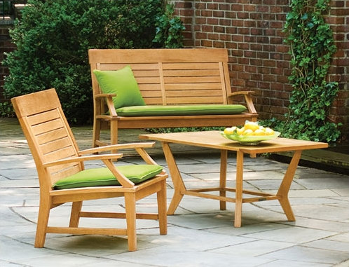 Sutton Outdoor Lounge Chair, Natural Shorea