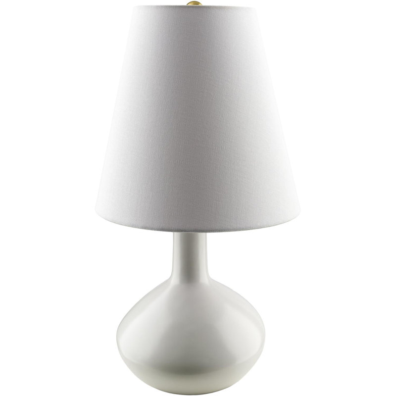 Lampe de table en céramique Kelline, Blanc