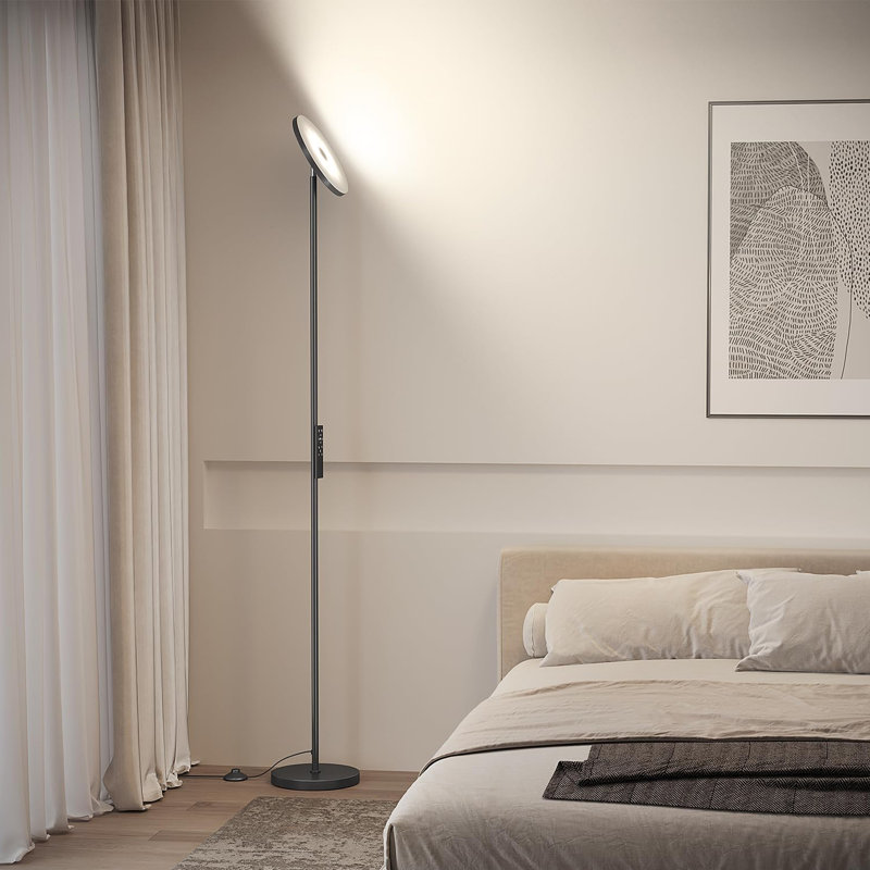 Lampes intelligentes pour le salon RVB, lampe de sol à DEL lumineuse de 32 W avec application et télécommande, grande lampe sur pied avec gradation continue