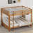 Queen Size Pine Wood &amp; MDF Bunk Bed with Ladder - Space-Saving Wood Color for Compact Bedrooms
