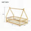 Lit simple en forme de tente, lit tipi avec garde-corps, lattes et porte-322685974-322736587
