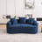 Space-Saving Curved Loveseat with No-Assembly Comfort