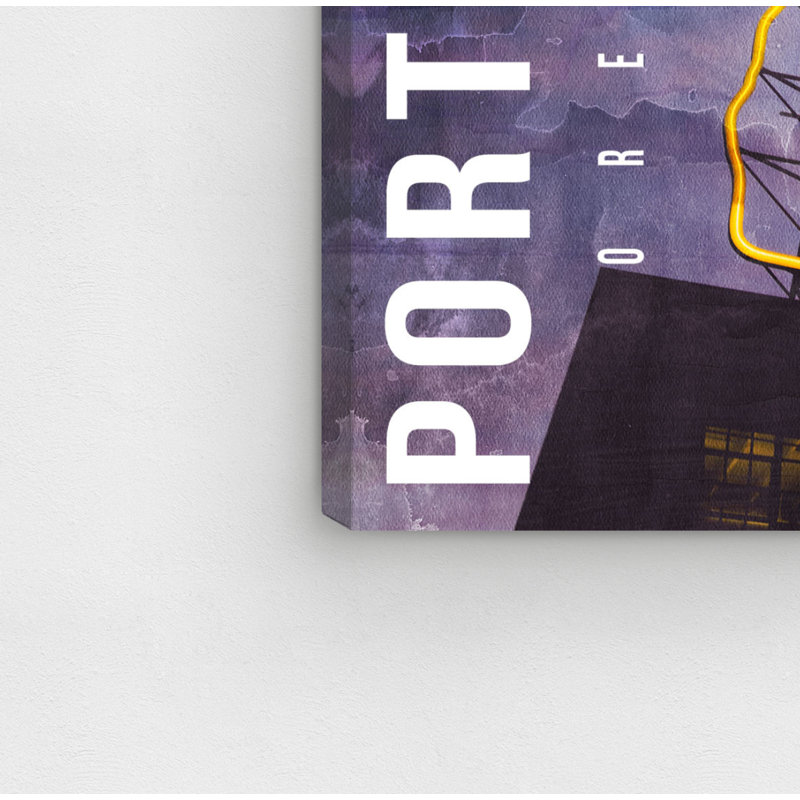 « Portland Landscape » par Oliver GAL-impression d’art graphique, H 10 po x l 15 po x P 1,5 po, Toile tendue