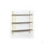 Triple tablette, noyer / jaune