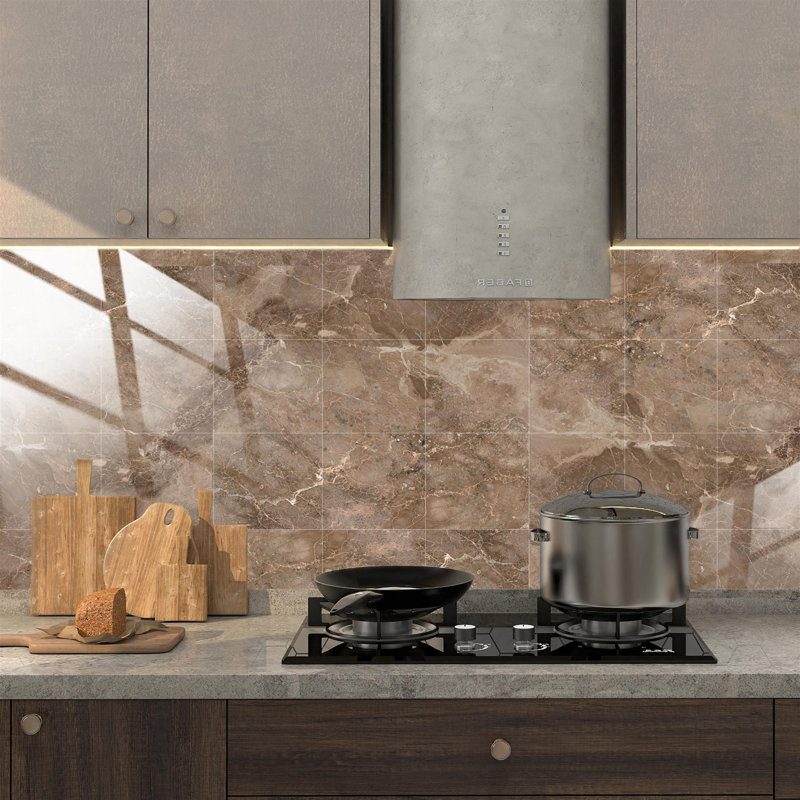 Brynlyn 38.71cm W x 38.71cm L PVC Peel and Stick Mosaic Tile