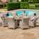 Canica Reclining 8 Seat Round Rattan Dining Set - with Rattan Lazy Susan