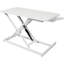 Bureau ajustable pour ordinateur portable, poste de travail assis-debout ergonomique blanc avec ressort à gaz et plateau à clavier pour poste de travail à fatigue réduite, repositionnement du bureau