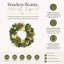29" Wheat and Hydrangea Magnolia Wreath