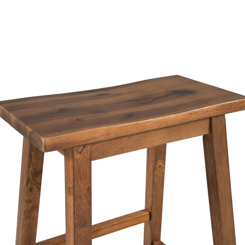 Tabouret à hauteur de comptoir en noyer - rustique