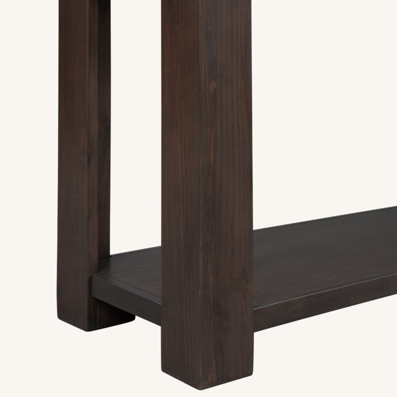 Desinae 63" Console Table Sofa Table with Storage Drawers and Bottom Shelf for Entryway Hallway, Espresso