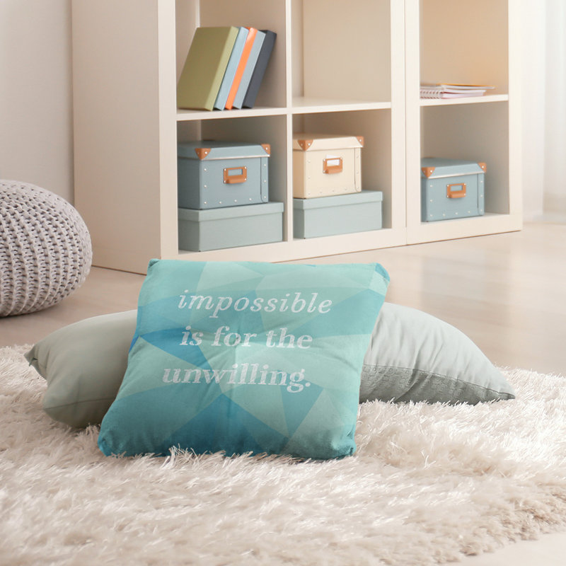 Throw Pillow, 26" H x 26" W, Zircon