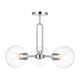 Herma 3 Light Glass Semi Flush Mount