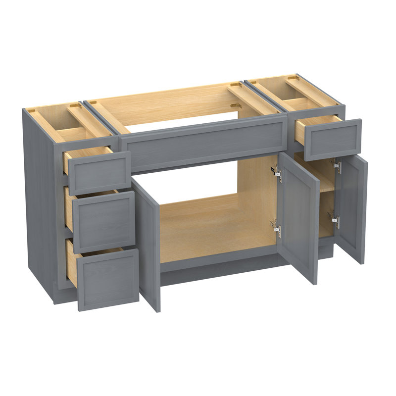 54'' Single Bathroom Vanity Base Only, Silver