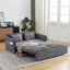 64.5 Inch Sleeper Sofa Bed  3-In-1 Adjustable Sleeper With Pullout Bed   2 Pillows And Side Pockets  Soft Corduroy Convertible Sleeper Sofa Bed For Living Room Bedroom Apartment Office-1261339746