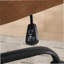 Cuir artificiel, similicuir, base noire, hauteur réglable, convient au bureau, à la chambre à coucher, à la coiffeuse et à d'autres environnements. Une chaise de bureau. Brun-1057608231