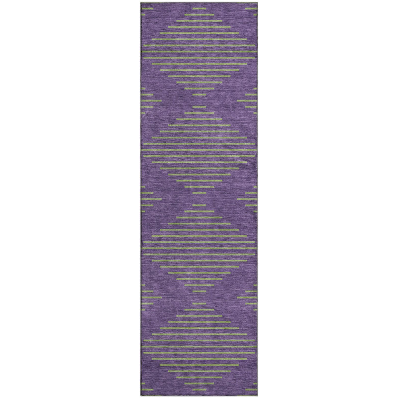 Premium Machine Washable Jahnke AMF1017 Geometric Rug, Runner 2'3" x 7'6"