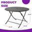 Ensemble repas d'extérieur pliable pour 4 personnes - table et chaises en rotin à installation instantanée
