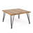 Outdoor Wood Coffee Table With Metal Frame - 32.54"X32.54"X17.94", 22.2Lb, Glow Backyard & Metal, 32.5"X32.5"X18", Glisten