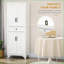 Armoire de cuisine | 67 po de hauteur à 4 portes avec tiroir et ampérage Tablettes réglables | Blanc HOMcom | Panneau de fibres à densité moyenne