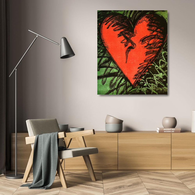 Rancho Woodcut Heart, H 24 po x l 20 po