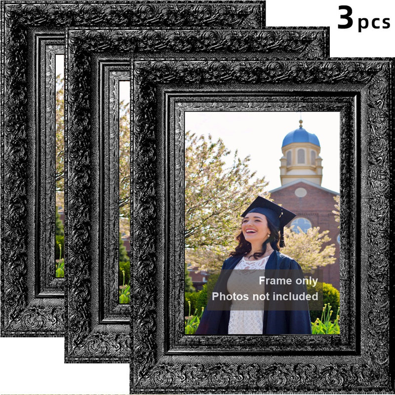 Cadre 3 photos mural noir 11 "x 14" avec support de table et crochets muraux