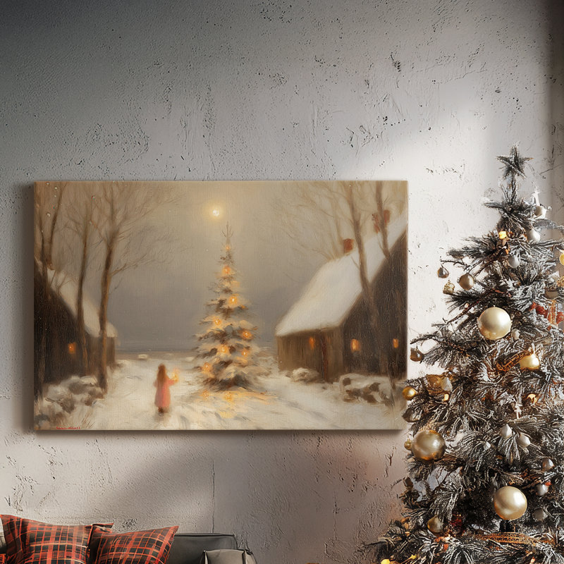 «Candle of Warm Lantern Serenade», toile tendue avec châssis de qualité supérieure, H 18 po x l 12 po