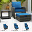 Ensemble de mobilier d'extérieur en osier pour espaces relaxants et élégants-216884200