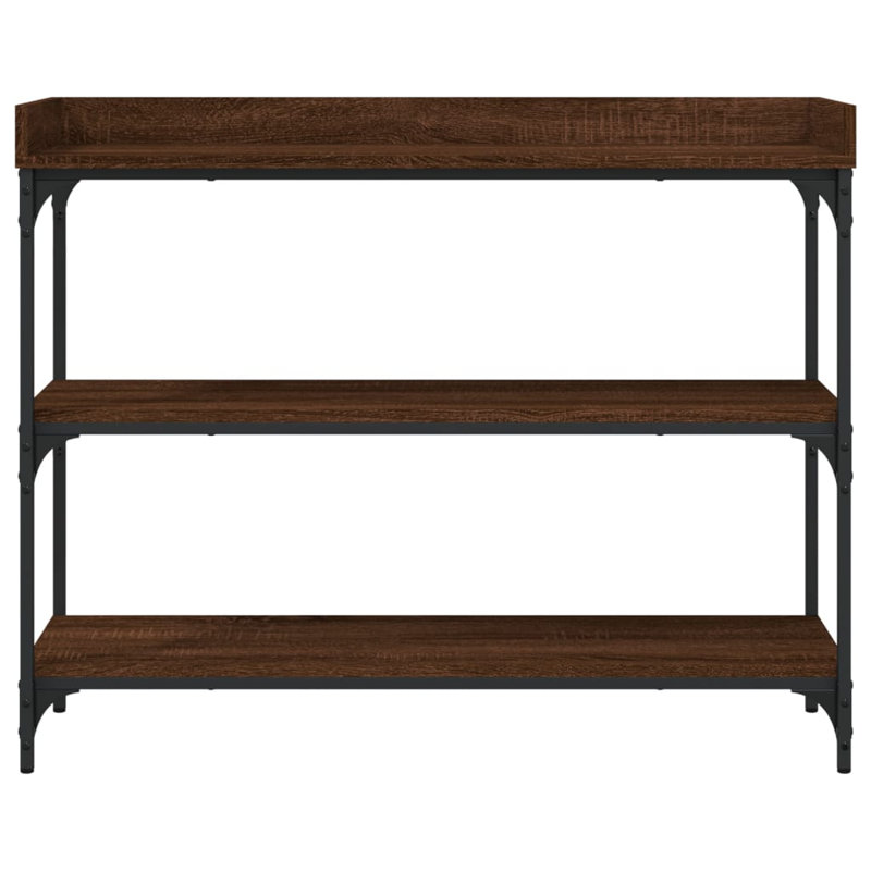 Nyal Console Table, Brown Oak, 80 H x 100 W x 30 D cm
