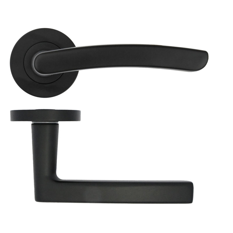 Single Dummy Door Handle, Matte Black