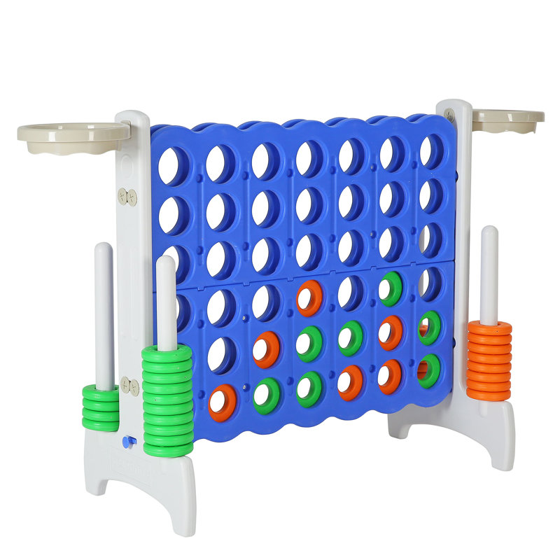 SDADI - Jeu géant et de basketball pour enfants de 33 po sur 4 rangées, bleu et rouge, Bleu/rouge