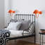Lampe murale élégante avec corps en métal, finition orange, 7,9 po x 13,8 po x 10,6 po | Plaque de base de diamètre 7,9 po x 3,9 po, douille E14 (40 W maximum) | Conception moderne, idéale pour le salon, la chambre à coucher et l'éclairage de bureau, indice de protection IP20-71267081