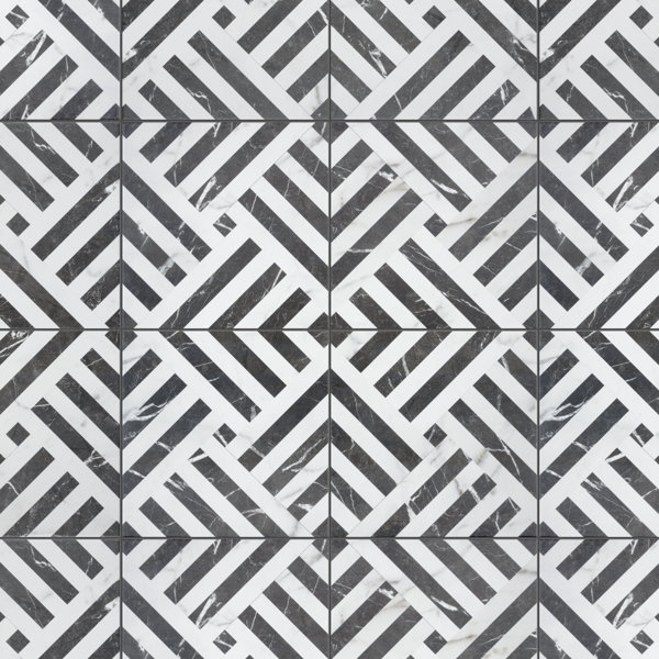 Merola Tile Gatzby 18" x 18" Porcelain Patterned Wall & Floor Tile