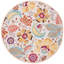Tapis à motif floral jaune crocheté à la main Doyle-22211897