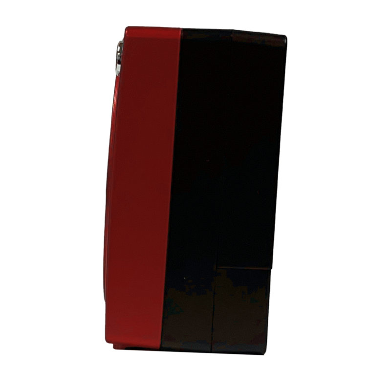 QHE197RLH Alarm Clock, Red, Red