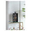 Decorative Table Clock with Roman Numerals and Gold Gear Accents, Black Iron Rectangular Desk Clock for Home Office