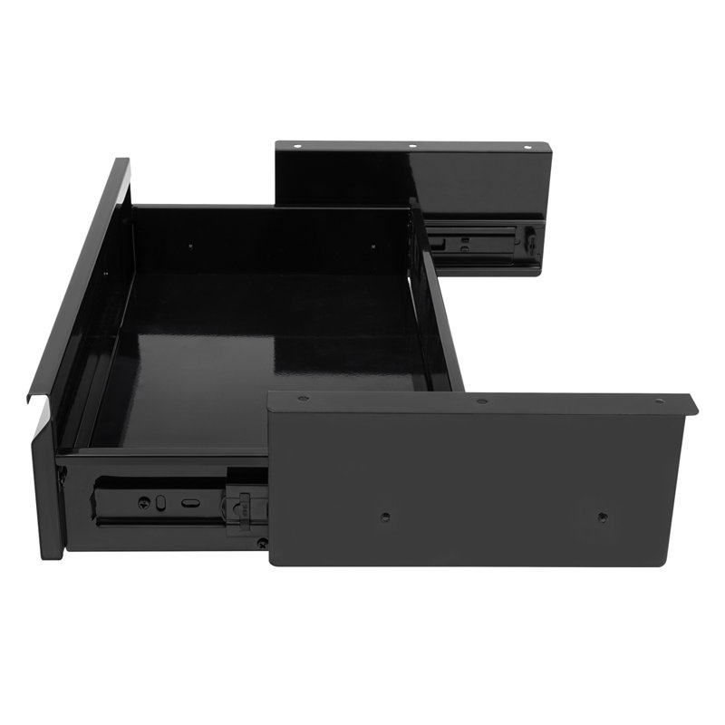 16 Inch DARK Under Desk Mounted Sliding Pull-Out Drawer Storage Organizer For Sit Stand Workstation Pull-Out Drawer