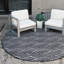 Tapis géométrique noir intérieur / extérieur-55341262