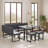 L-shaped Modern 5-person Breakfast Nook Table Set