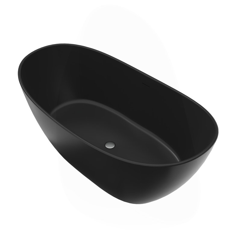 65 Inch Artificial Stone Solid Surface Freestanding Bathroom Bathtub