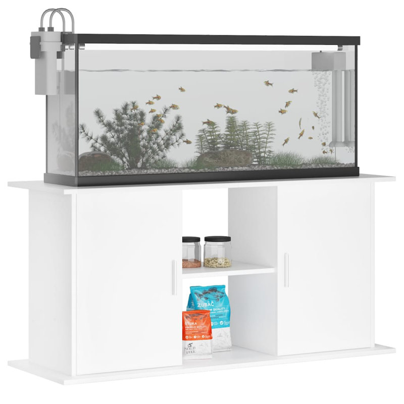 Vidaxl Aquarium Stand Brown Oak 121X41x58 Cm Engineered Wood, White