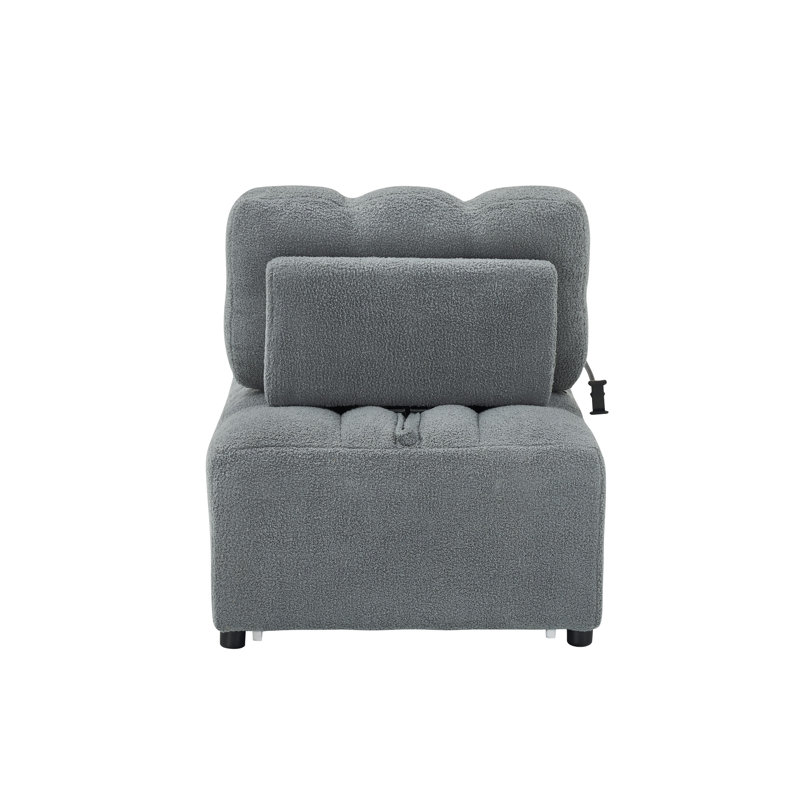 Un canapé convertible de 40,20 pouces de long, un canapé-lit convertible, pour un salon de bureau, Gris