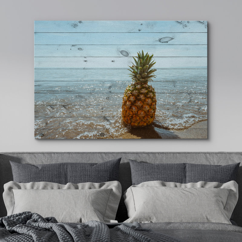 «Coastal Beach» IDÉE4WALL, art mural sur toile, scène romantique de la mer, reproduction d'art encadrée, H 16 po x l 24 po