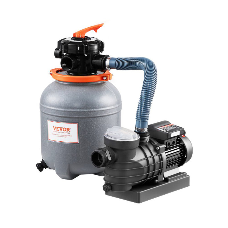 Pompe à filtre à sable 12 po pour piscine hors terre 1/2 HP 3000 GPH Débit