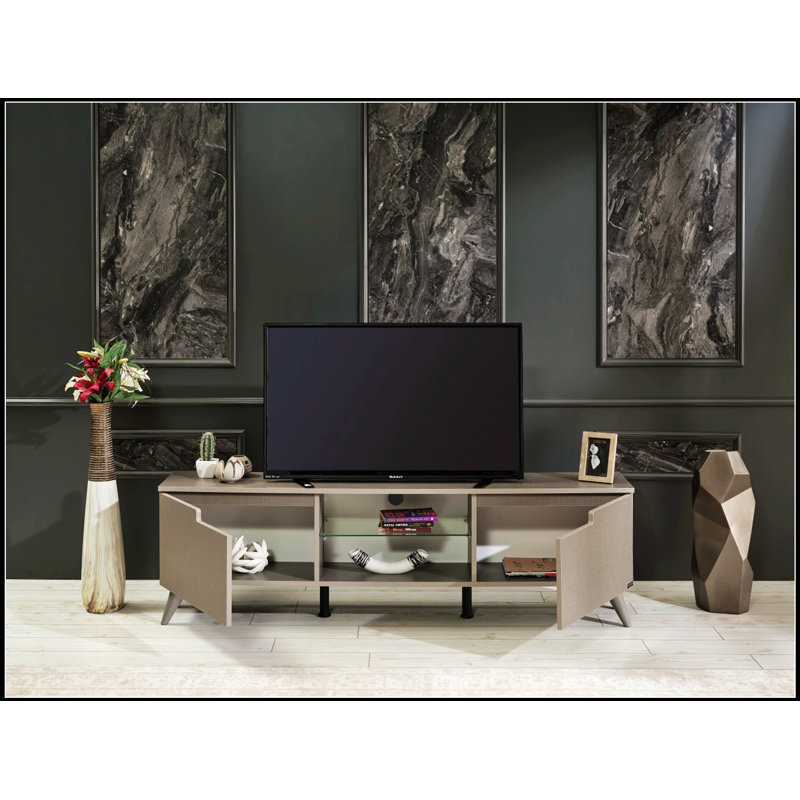 Meuble télé FurnisHome Store Denver Mid Century, Brun