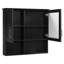Armoire à miroir murale de 30 po pour la salle de bain, 21 avec tablettes réglables, portes à fermeture en douceur, poignée en métal et armoire à pharmacie visuelle transparente de 21 po, quincaillerie, rangement efficace-130906977