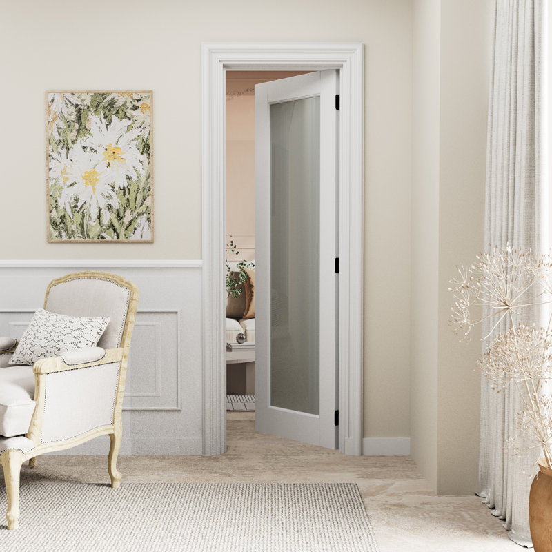 Intérieur de la porte de garde-manger en verre givré 1-Lite, 24 po x 80 po