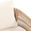 Style de patio avec housses et table solide - coussins de conversation beige