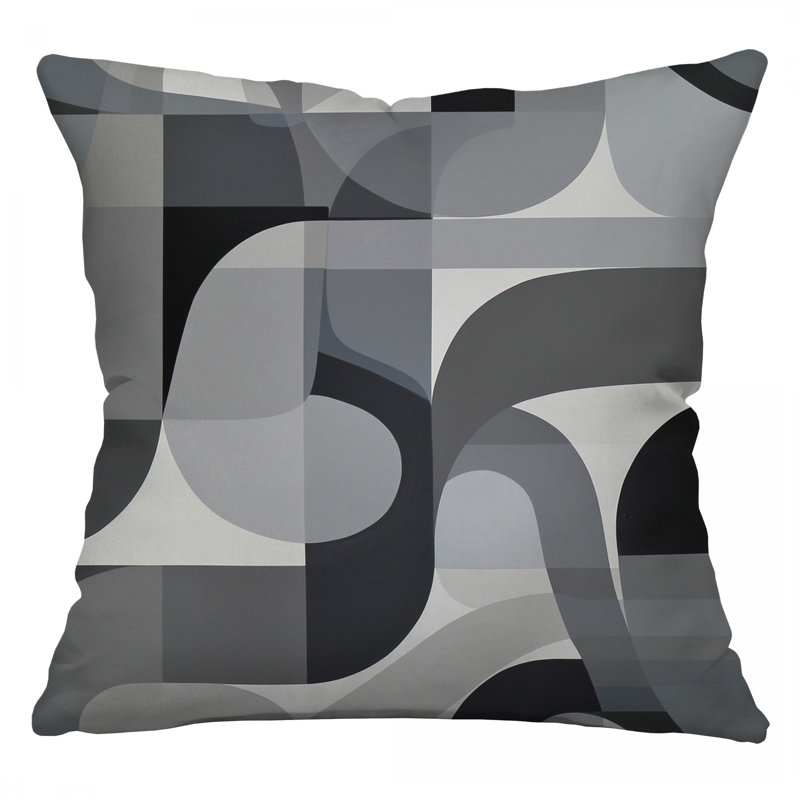 Optical Illusion Throw Pillow, Abstract Twill Pillows, Square 26"