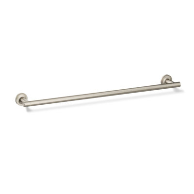 Purist Wall Mounted Round Towel Bar, Metal Wall-Mounted Towel Holder