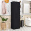 Armoire de rangement en bois avec compartiment inclinable, porte à fermeture en douceur et tablette réglable-1536291464